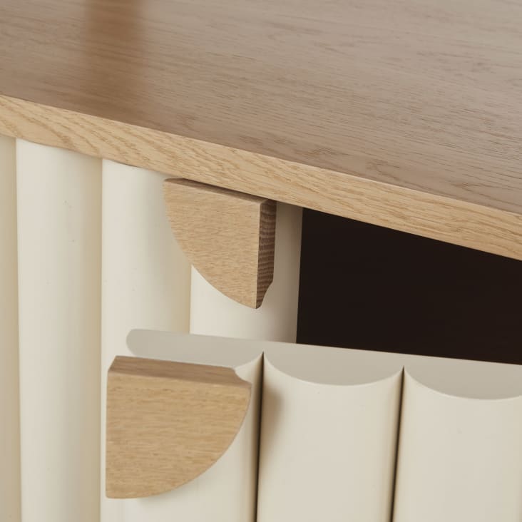 Maisons Du Monde Caldera - Biblioteca Con 2 Puertas Bicolor De Troncos De Madera