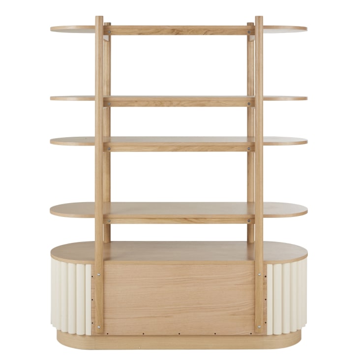 Maisons Du Monde Caldera - Biblioteca Con 2 Puertas Bicolor De Troncos De Madera