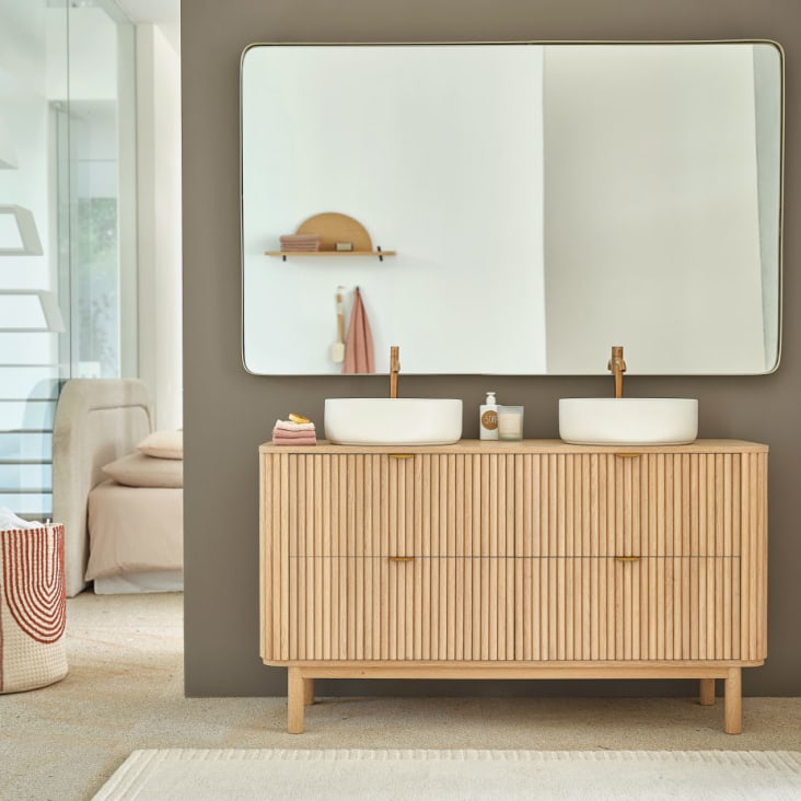 Maisons Du Monde Caldera - Mueble De Baño Doble Con 4 Cajones