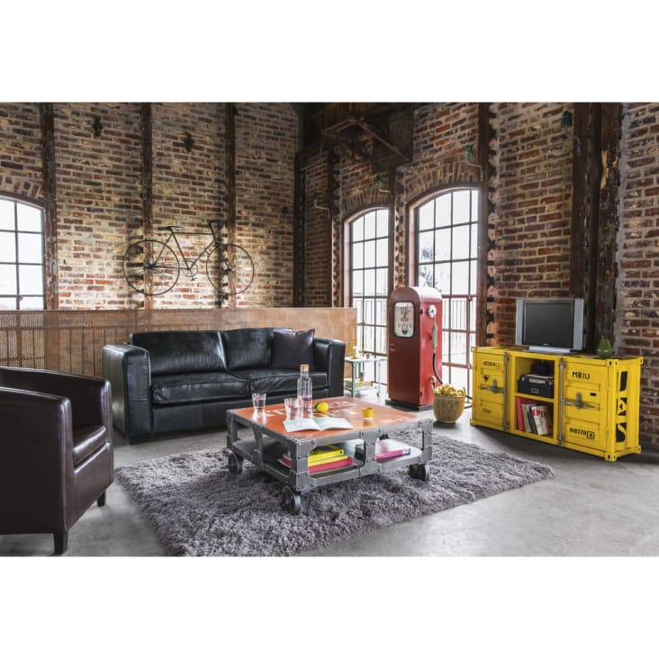 Maisons Du Monde Californie - Bomba De Combustible Decorativa De Metal Rojo An. 51 Cm CALIFORNIE