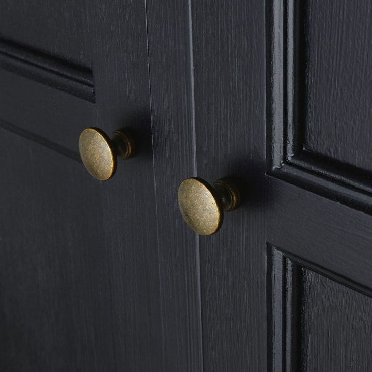 Maisons Du Monde Cambronne - Aparador Negro Con 4 Puertas