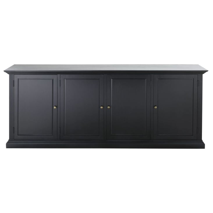 Maisons du Monde Cambronne - Aparador negro con 4 puertas