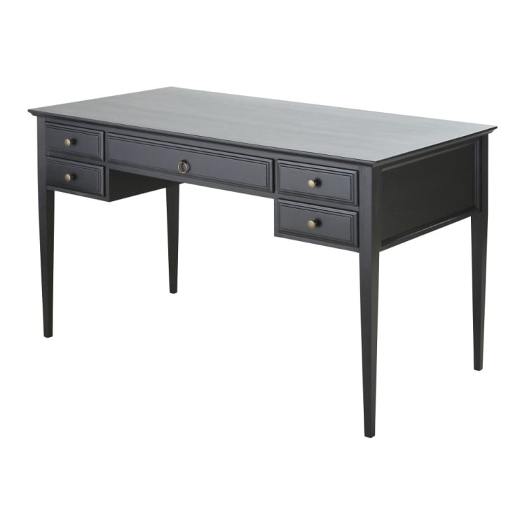 Maisons Du Monde Cambronne - Escritorio Negro Mate Con 5 Cajones