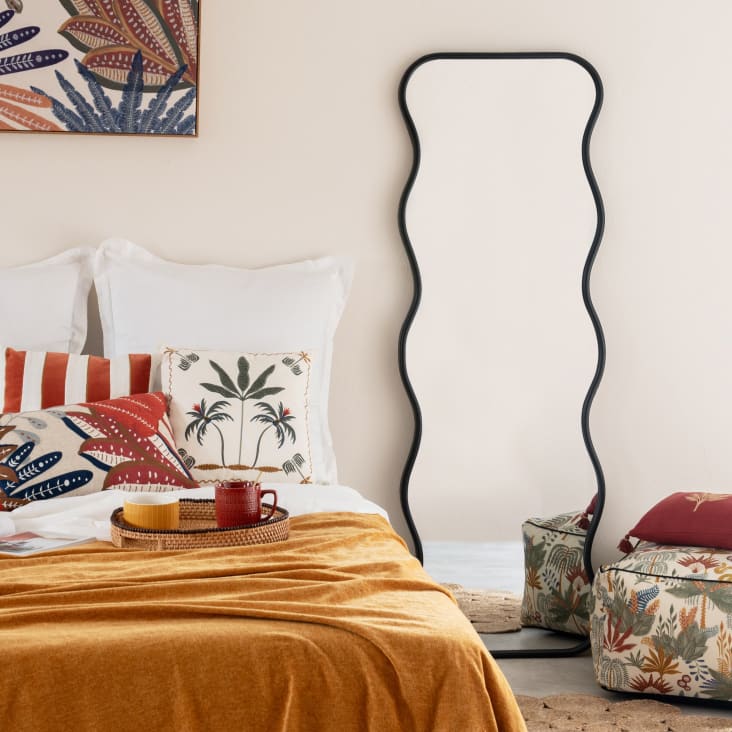 Maisons Du Monde CAMIL - Espejo Con Ondas Negro 51 X 150