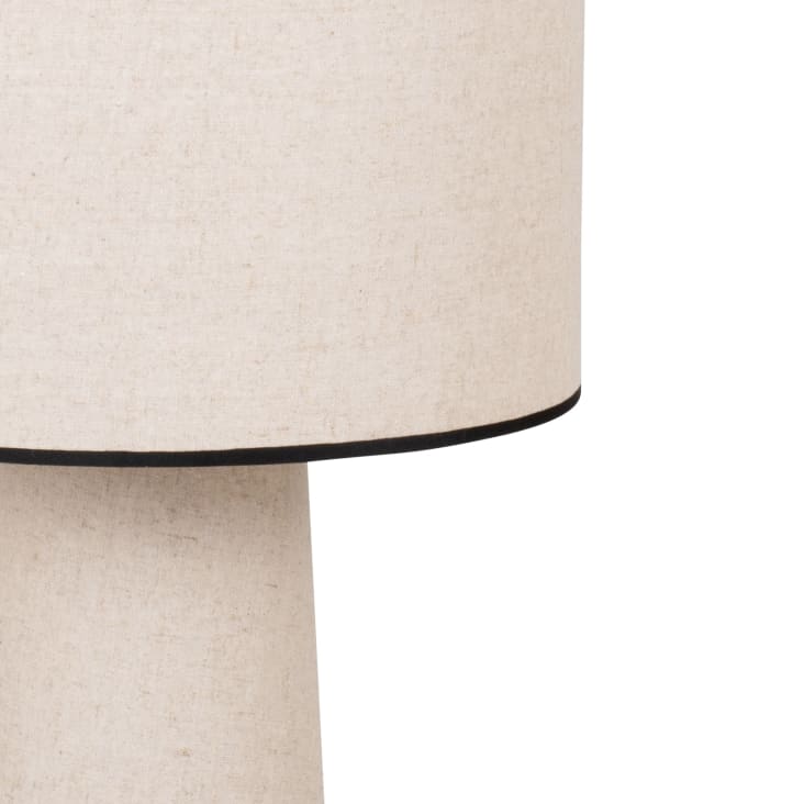 Maisons Du Monde CANABASSAS - Lámpara De Pie De Poliéster Reciclado Beige Y Negro Alt.140