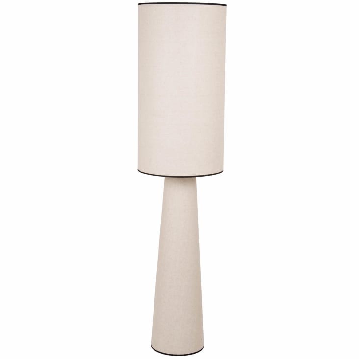 Maisons du Monde CANABASSAS - Lámpara de pie de poliéster reciclado beige y negro Alt.140