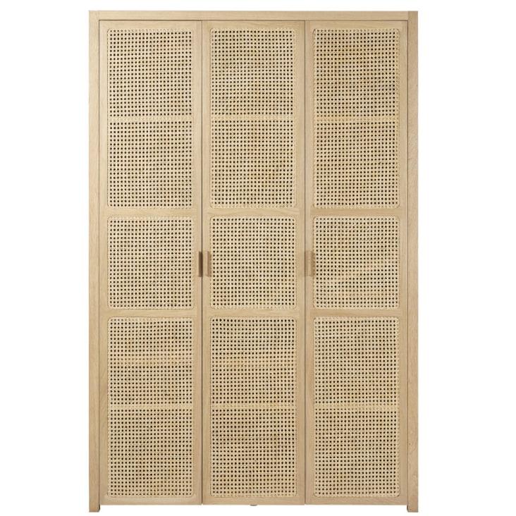 Maisons du Monde Canopy - Armario de 3 puertas con rejilla de mimbre