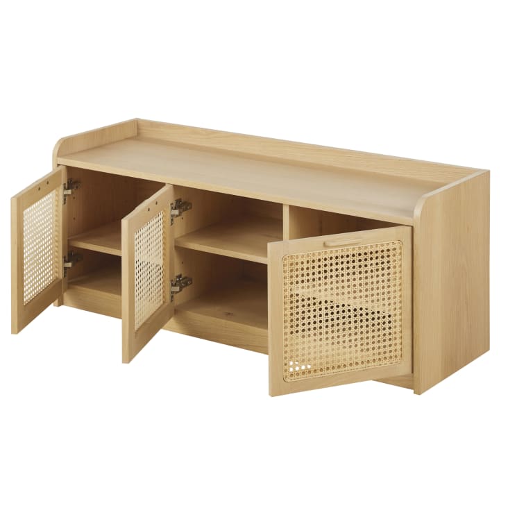 Maisons Du Monde Canopy - Banco Con 3puertas De Rejilla De Ratán