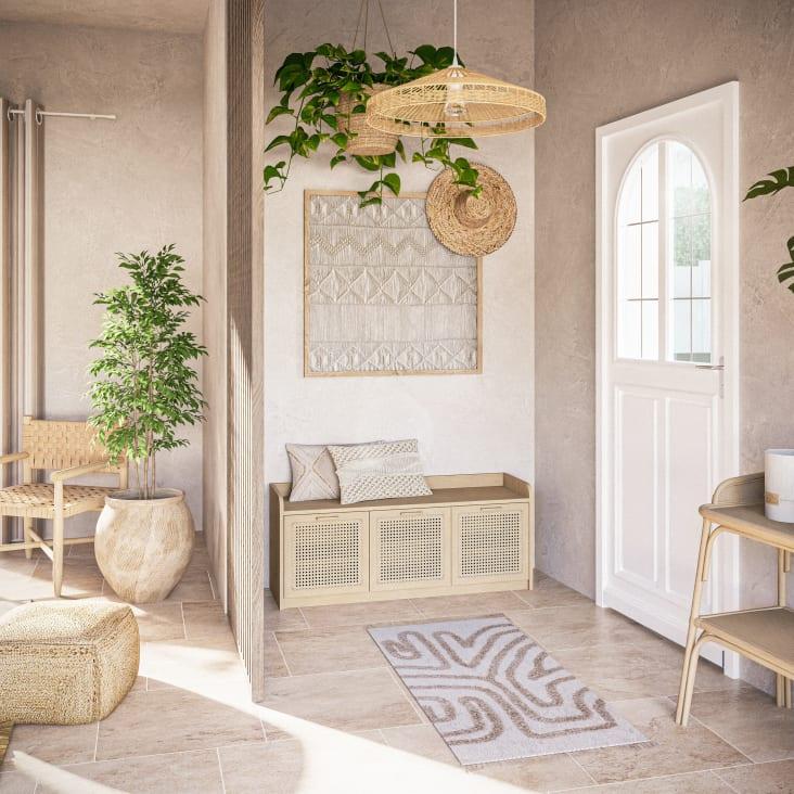 Maisons Du Monde Canopy - Banco Con 3puertas De Rejilla De Ratán