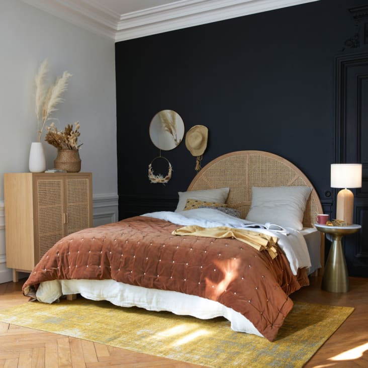 Maisons Du Monde Canopy - Cajonera Con 2 Puertas De Rejilla De Mimbre