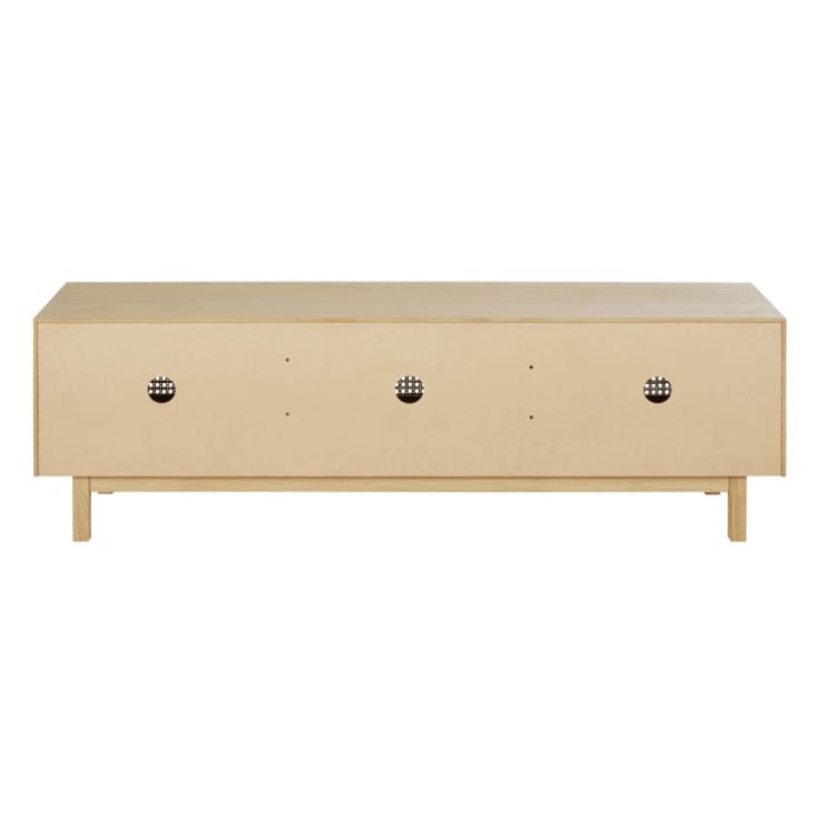 Maisons Du Monde Canopy - Mueble De TV Con 3 Trampillas De Rejilla De Mimbre