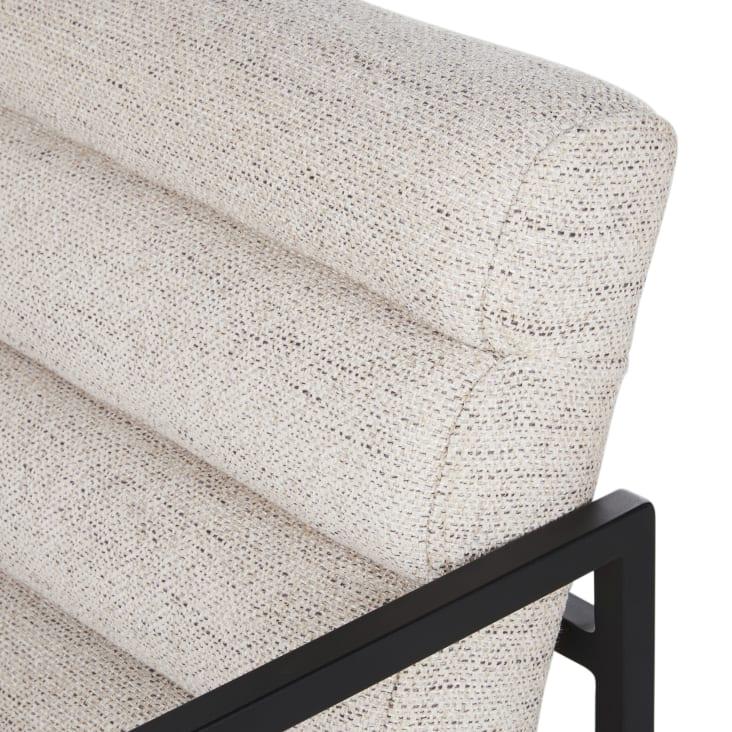 Maisons Du Monde Canyon - Sillón De Tela Color Crudo Y Acero Negro
