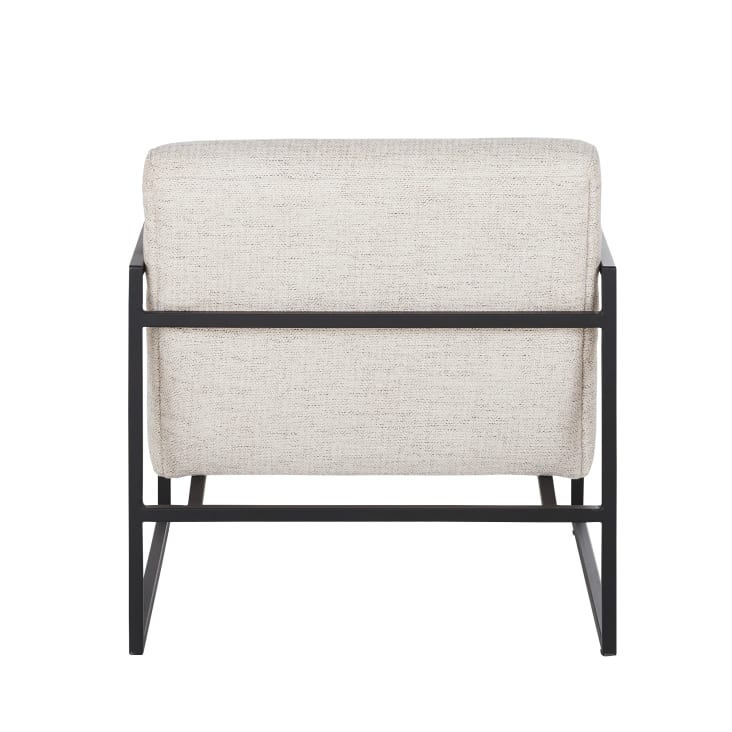 Maisons Du Monde Canyon - Sillón De Tela Color Crudo Y Acero Negro