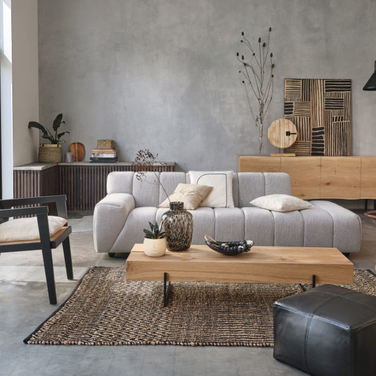 Maisons Du Monde CAPETOWN - Mesas Auxiliares De Metal Dorado Y Negro Envejecido (x2)