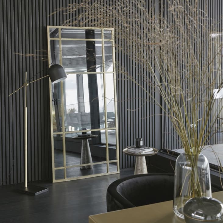 Maisons Du Monde CAPETOWN - Mesas Auxiliares De Metal Dorado Y Negro Envejecido (x2)