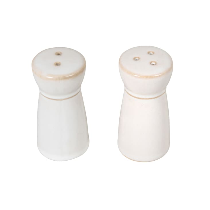 Maisons Du Monde Capucine - Salero Y Pimentero De Cerámica Color Marfil