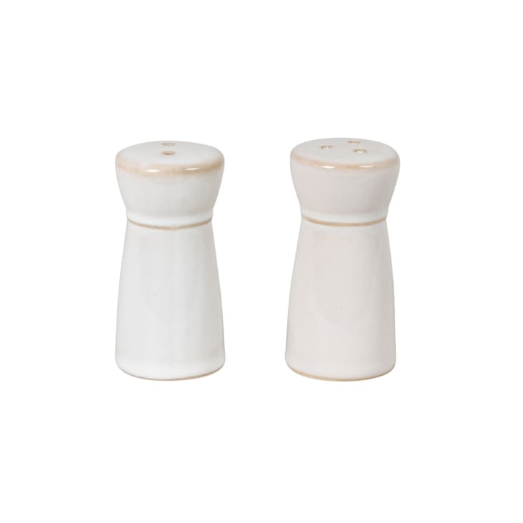 Maisons du Monde Capucine - Salero y pimentero de cerámica color marfil