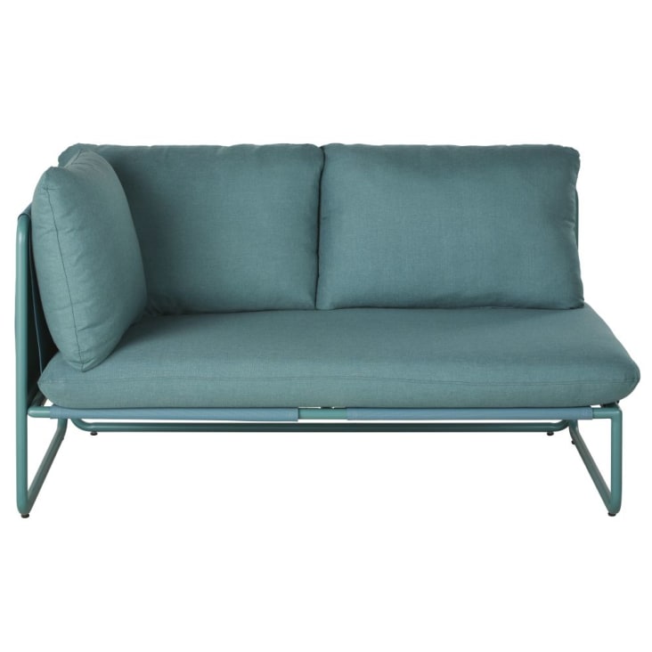 Maisons du Monde Carilo - Sofá de jardín de 2 plazas en verde azulado