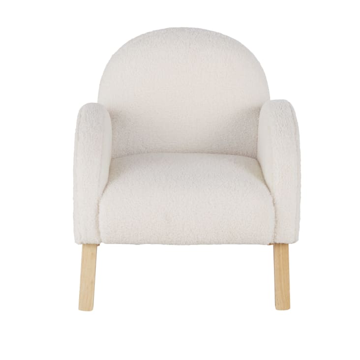 Maisons Du Monde Carly - Sillón Infantil De Tela De Rizo Reciclada Color Crema