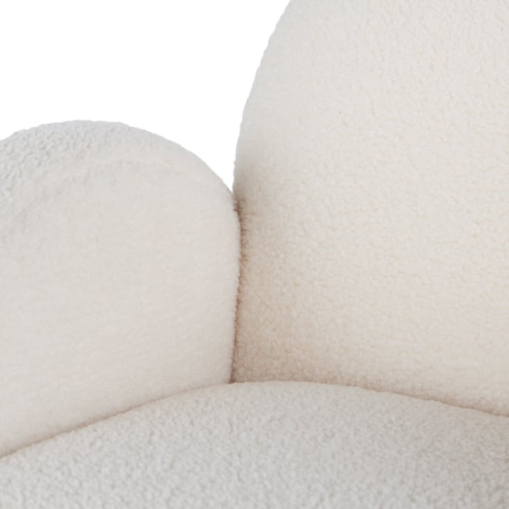 Maisons Du Monde Carly - Sillón Infantil De Tela De Rizo Reciclada Color Crema