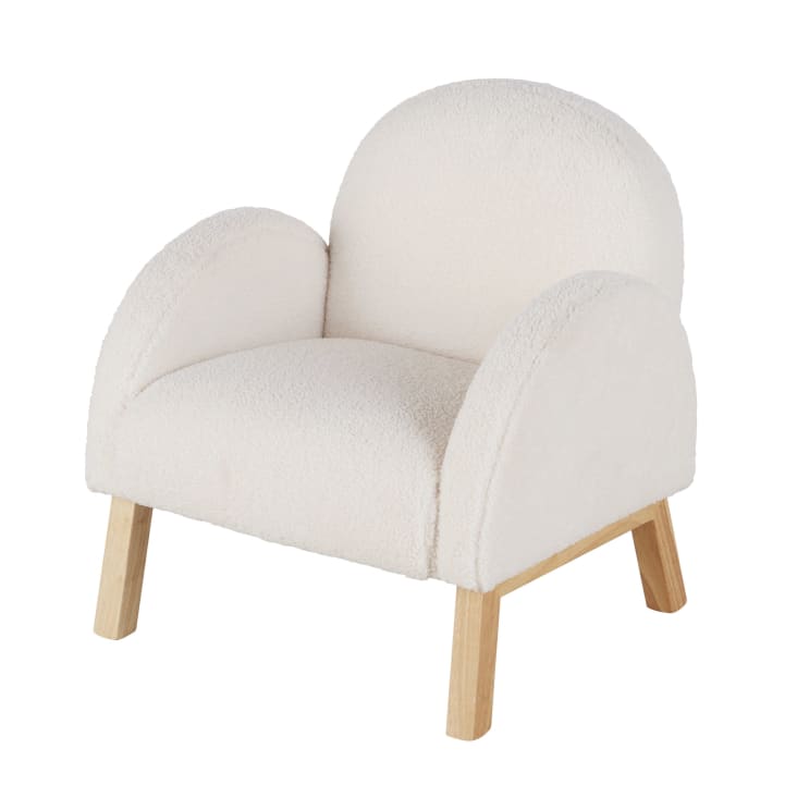 Maisons du Monde Carly - Sillón infantil de tela de rizo reciclada color crema