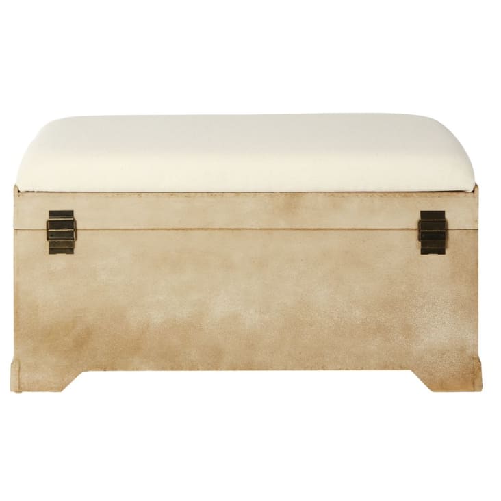 Maisons Du Monde Cascabel - Banco Con Baúl De Almacenaje De Abeto Y Algodón