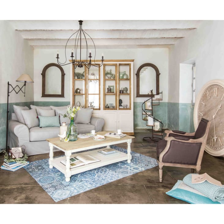 Maisons Du Monde Castellane - Estantería Escalera De Abeto Y Metal Con Efecto óxido