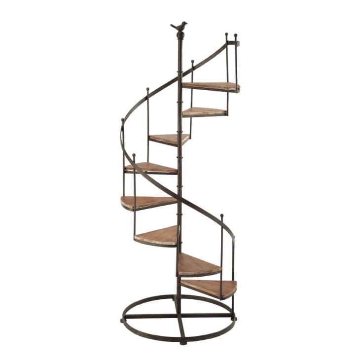 Maisons du Monde Castellane - Estantería escalera de abeto y metal con efecto óxido