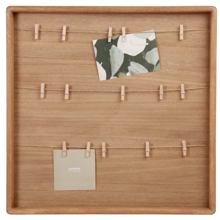 Maisons du Monde CASTELLET - Panel multifotos cuadrado de madera de hevea