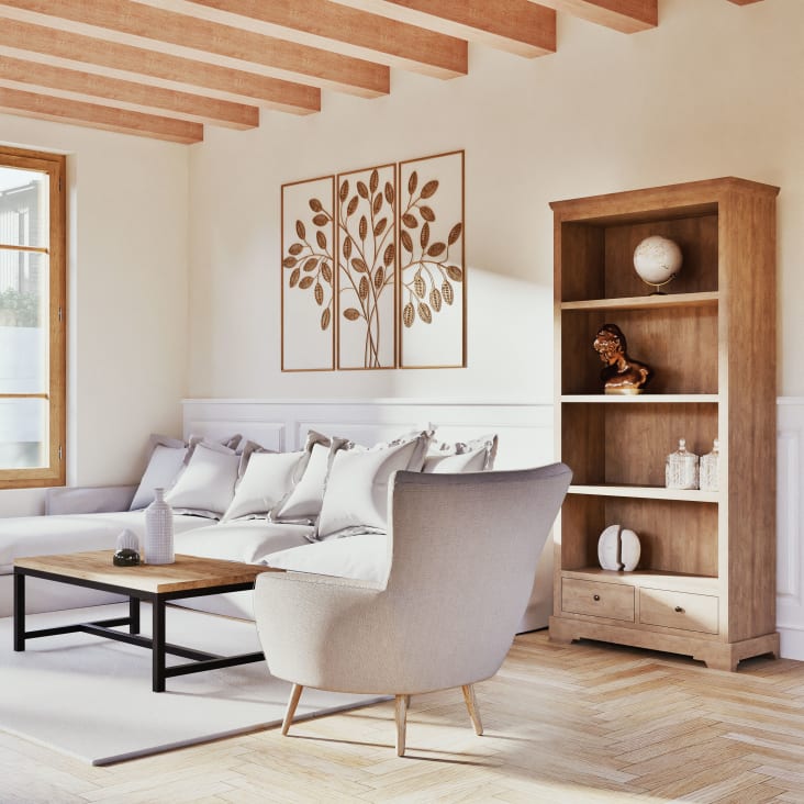 Maisons Du Monde Cavaillon - Librería Gris Con 2 Cajones