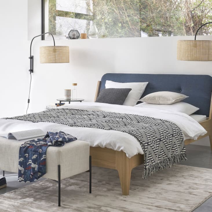 Maisons Du Monde Cesta Bola De Fibra Vegetal Blanca