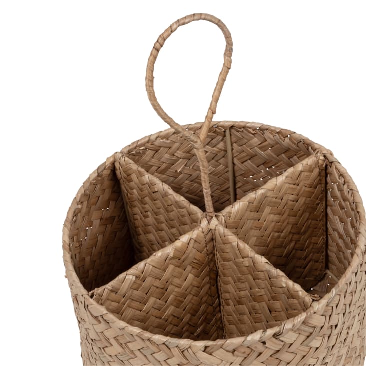 Maisons Du Monde Cesta Para Cubiertos De Jacinto De Mar Trenzado