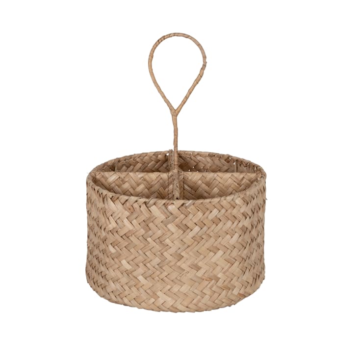 Maisons du Monde Cesta para cubiertos de jacinto de mar trenzado