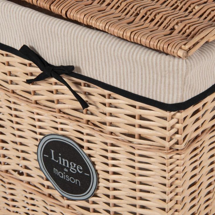 Maisons Du Monde Cesta Trenzada Para La Ropa Con Lazo Negro Alt.58