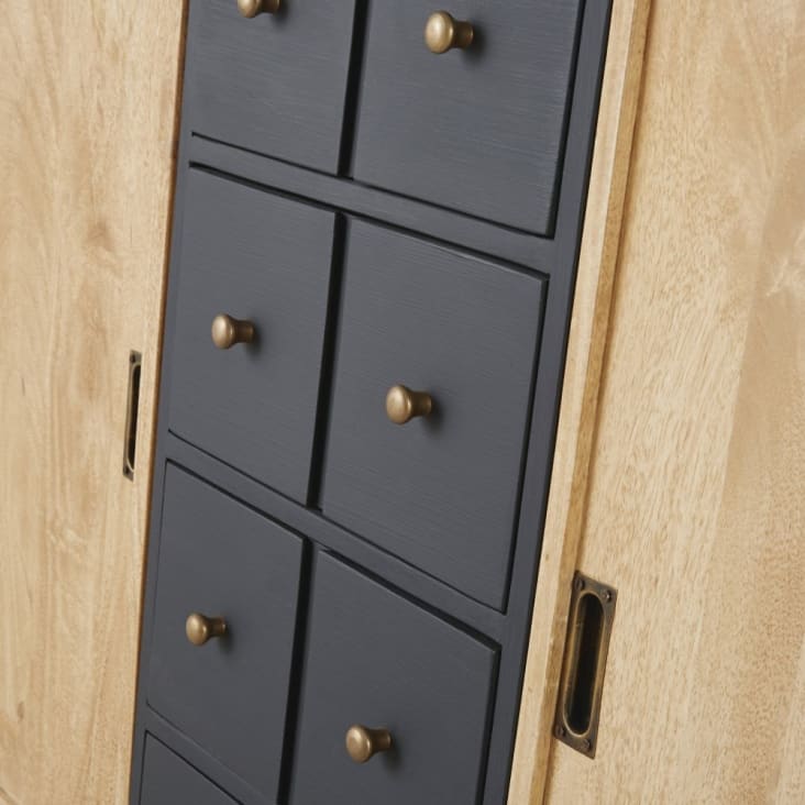 Maisons Du Monde Cezanne - Alacena Con 7 Puertas De Mango Macizo Y Vidrio Templado