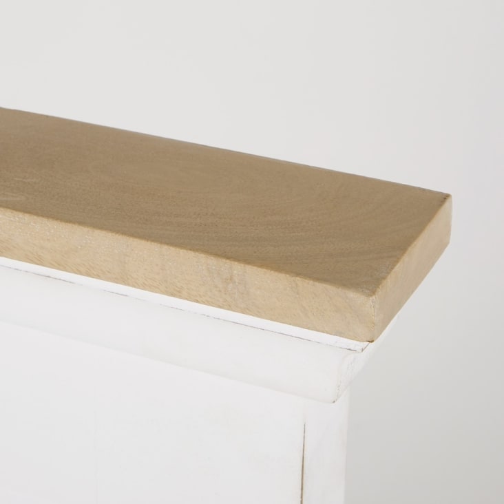 Maisons Du Monde Cezembre - Cama De 160x200 De Mango Macizo Blanco