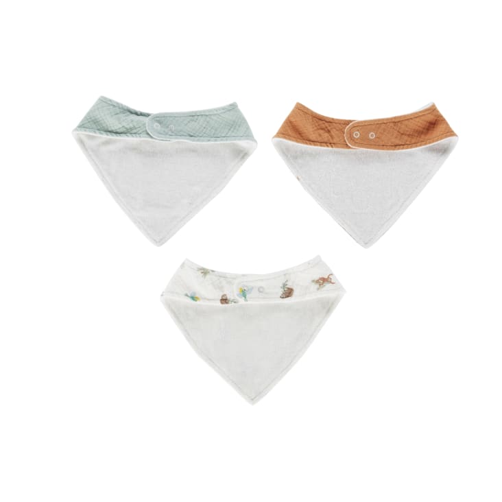 Maisons Du Monde Chamarel - Baberos Bandanas Con Estampados Multicolores (x3)