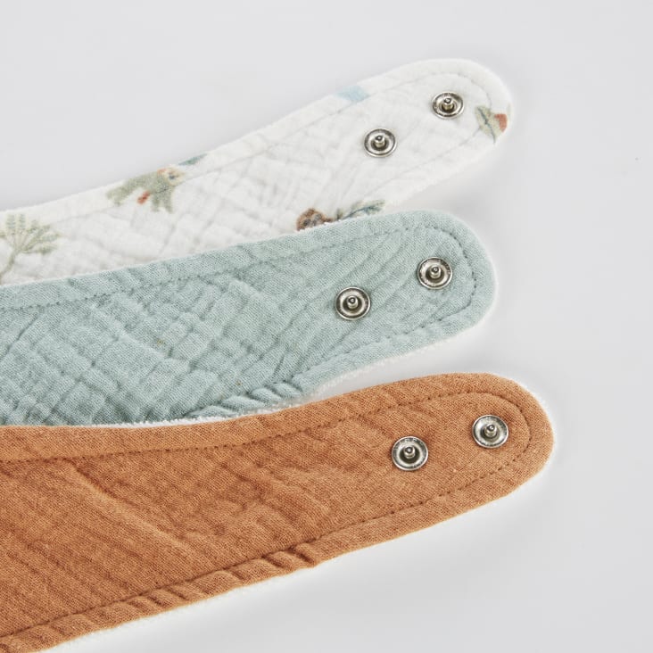 Maisons Du Monde Chamarel - Baberos Bandanas Con Estampados Multicolores (x3)