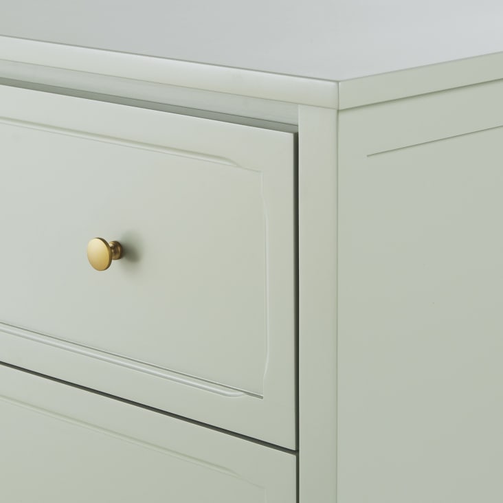 Maisons Du Monde Chamarel - Cómoda Compatible Con Cambiador De 3 Cajones Verde Claro