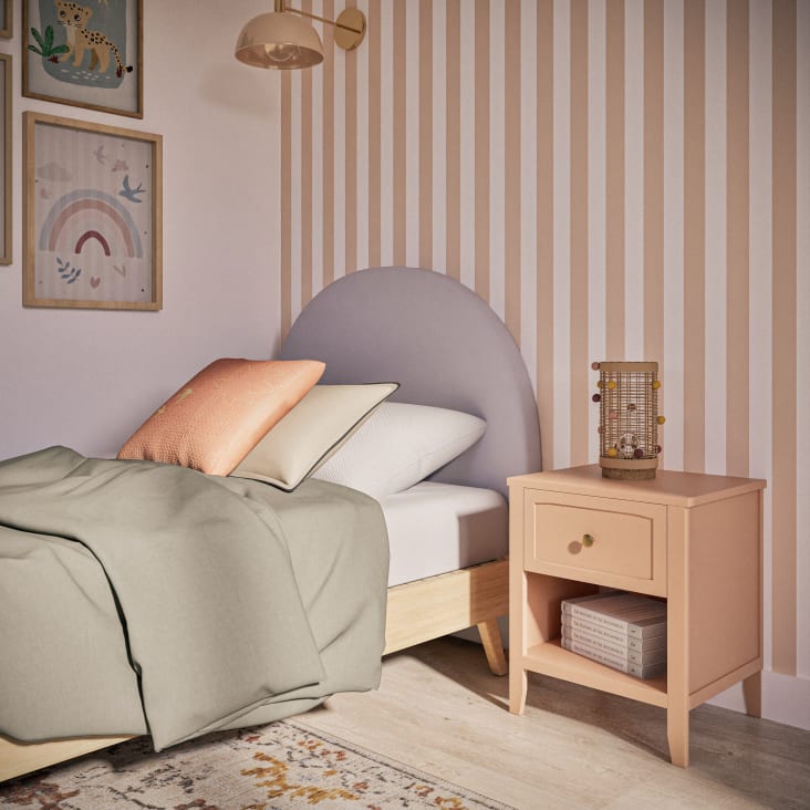 Maisons Du Monde Chamarel - Mesita De Noche 1 Cajón De Metal Color Melocotón