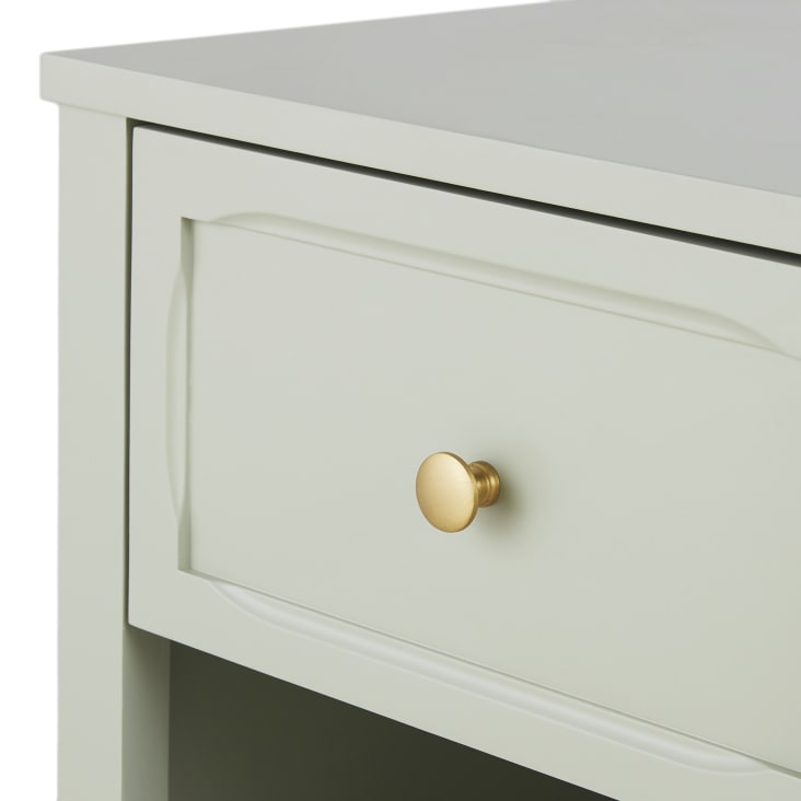 Maisons Du Monde Chamarel - Mesita De Noche Con 1 Cajón 1 Estante Verde Claro