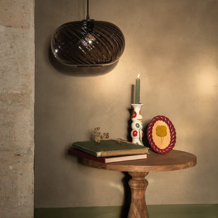 Maisons Du Monde CHANNA - Mesa Auxiliar De Mango Marrón Oscuro Alt. 62