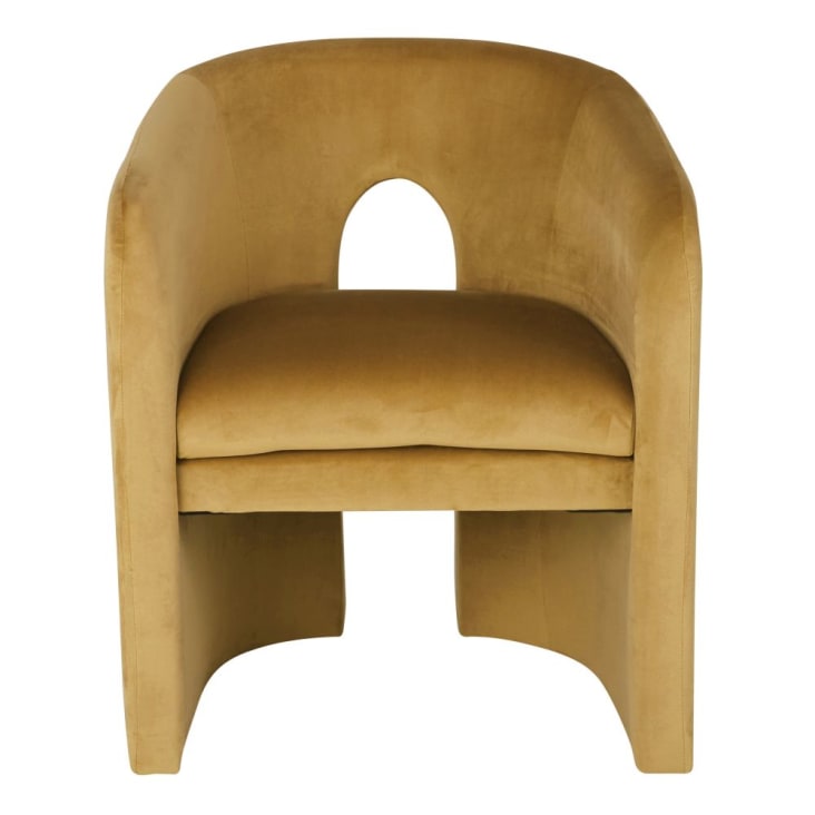 Maisons Du Monde Chess - Silla De Comedor De Terciopelo Ocre