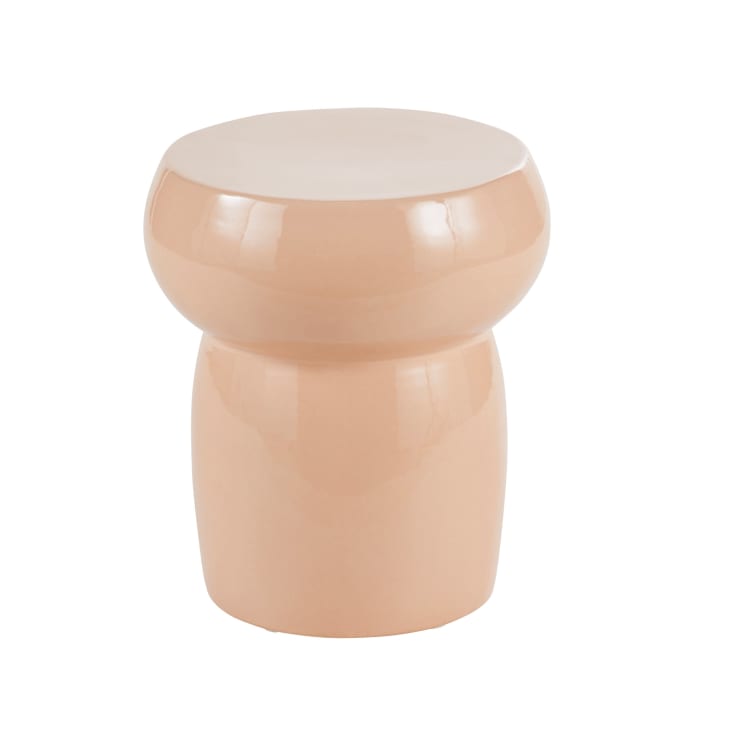 Maisons du Monde Chianni - Mesa auxiliar de arcilla y gres beige