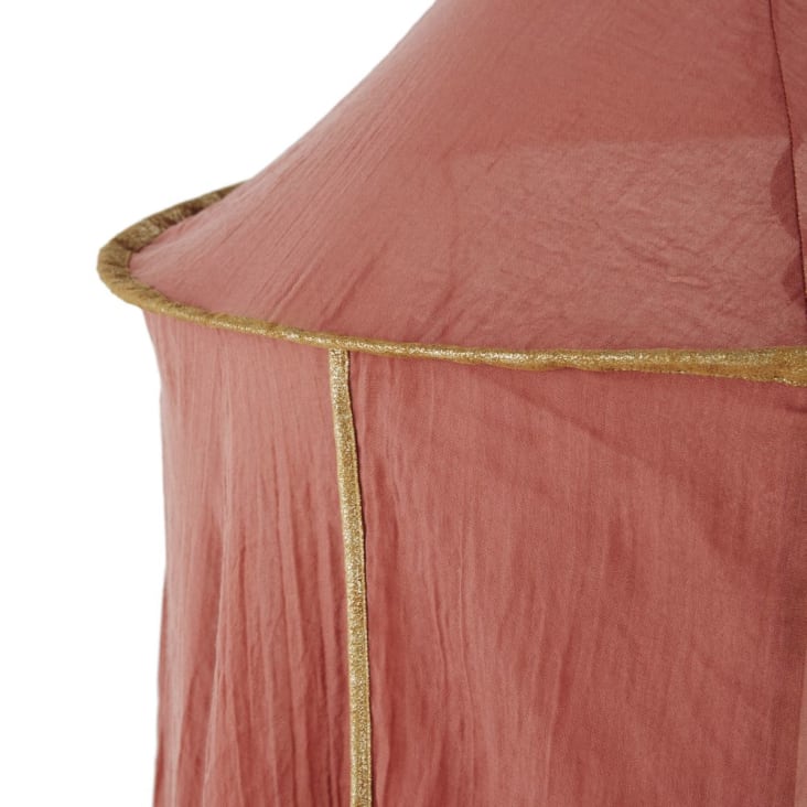 Maisons Du Monde Cielo De Cama Para Bebé Color Terracota Con Adornos Dorados