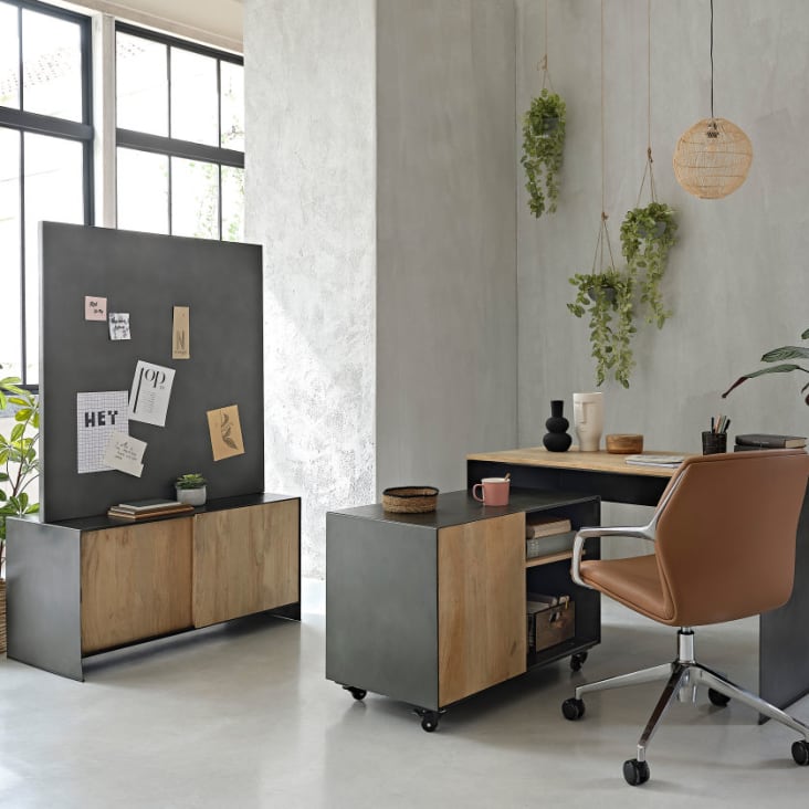 Maisons Du Monde Cincinnati Business - Mueble De Almacenaje Profesional Con 2 Puertas Dos Tonos