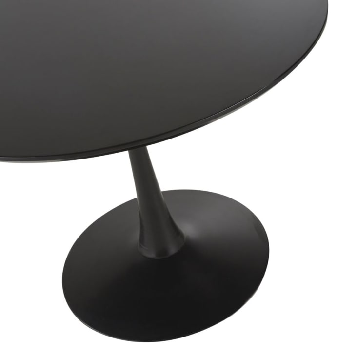 Maisons Du Monde Circle - Mesa De Comedor Para 4/5 Personas Negra De 100 Cm De Diámetro