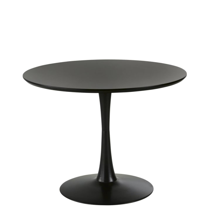 Maisons du Monde Circle - Mesa de comedor para 4/5 personas negra de 100 cm de diámetro