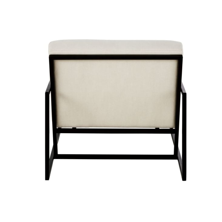 Maisons Du Monde Citizen - Sillón De Algodón Beige Y Patas De Acero Negro