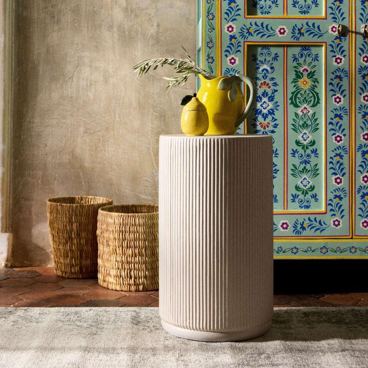 Maisons Du Monde Citron - Jarra Limón De Gres Amarillo Y Verde 1 8L